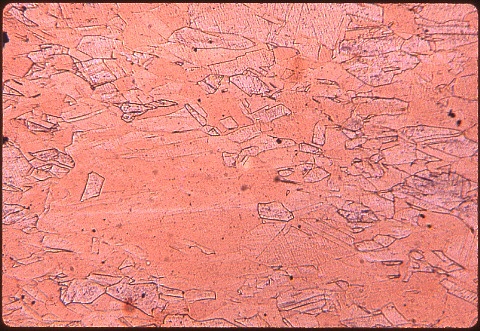 OFHC copper at 50X etched