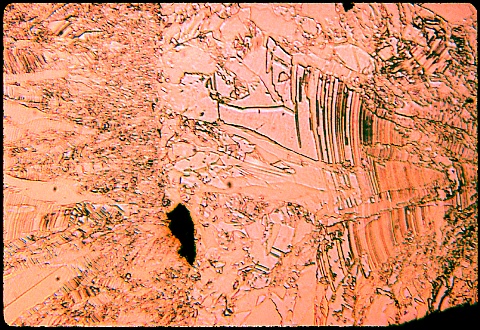 Electrodeposited copper at 200X