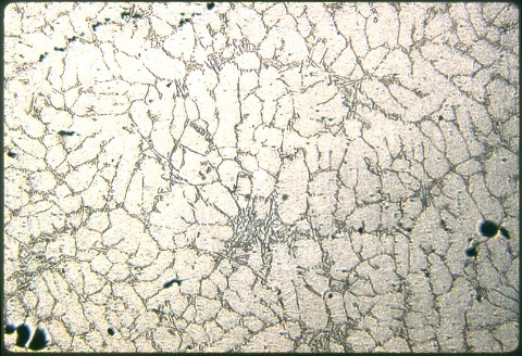 Aluminum - silicon alloy at 50X etched