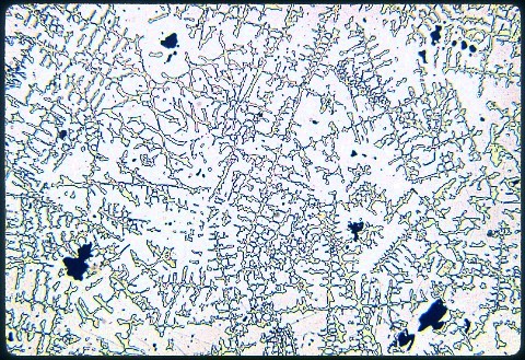 50%Cu, 30%Zn, 10%Fe, 5%Ni, & 2%Sn at 50X etched