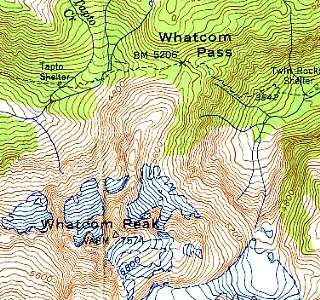 Whatcom Peak topographic