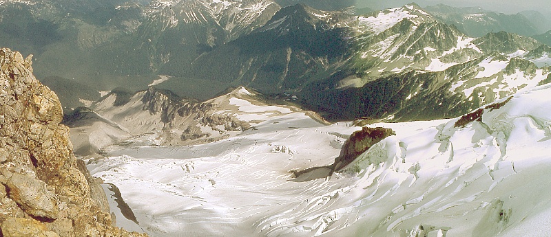 Suiattle River valley under Dusty Glacier September 1968